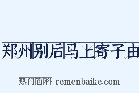 郑州别后马上寄子由是什么意思的图片
